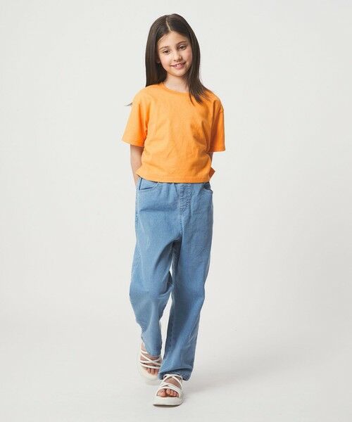 green label relaxing / グリーンレーベル リラクシング カットソー | 【WEB限定】サイドギャザー チビ Tシャツ 100cm-160cm | 詳細2