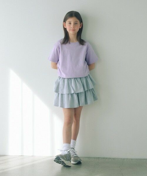 green label relaxing / グリーンレーベル リラクシング カットソー | 【WEB限定】サイドギャザー チビ Tシャツ 100cm-160cm | 詳細15