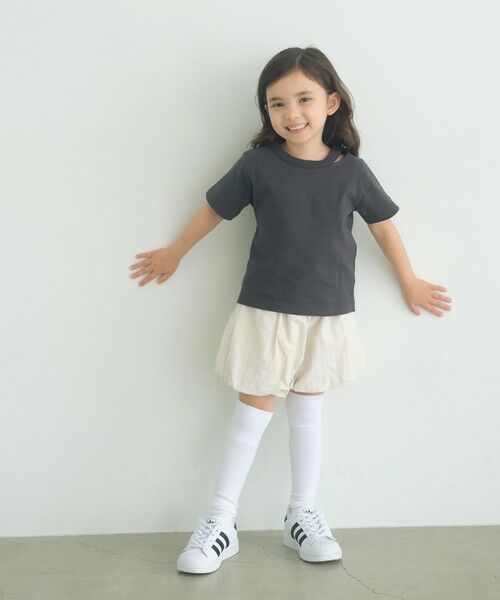 green label relaxing / グリーンレーベル リラクシング カットソー | 【WEB限定】ネック スリットTシャツ 100cm-160cm | 詳細1