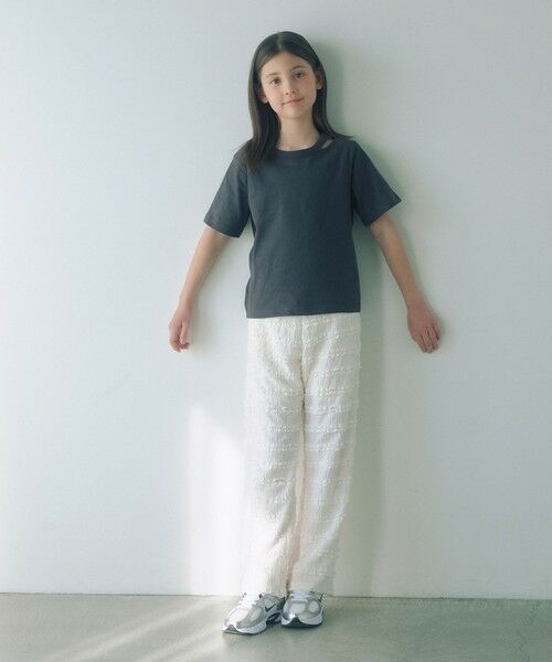 green label relaxing / グリーンレーベル リラクシング カットソー | 【WEB限定】ネック スリットTシャツ 100cm-160cm | 詳細3