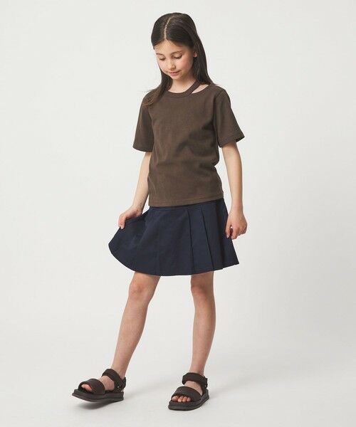 green label relaxing / グリーンレーベル リラクシング カットソー | 【WEB限定】ネック スリットTシャツ 100cm-160cm | 詳細8