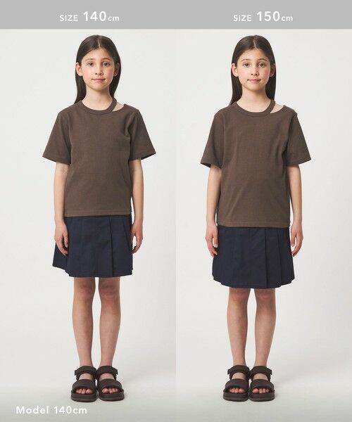 green label relaxing / グリーンレーベル リラクシング カットソー | 【WEB限定】ネック スリットTシャツ 100cm-160cm | 詳細9