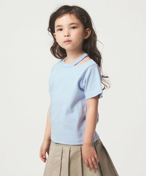 green label relaxing / グリーンレーベル リラクシング カットソー | 【WEB限定】ネック スリットTシャツ 100cm-160cm | 詳細23