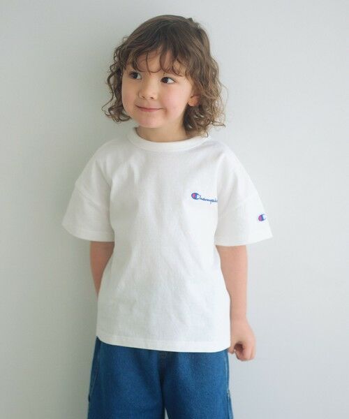 green label relaxing / グリーンレーベル リラクシング カットソー | ＜Champion＞ショート スリーブ Tシャツ / キッズ  110cm-130cm（WHITE）