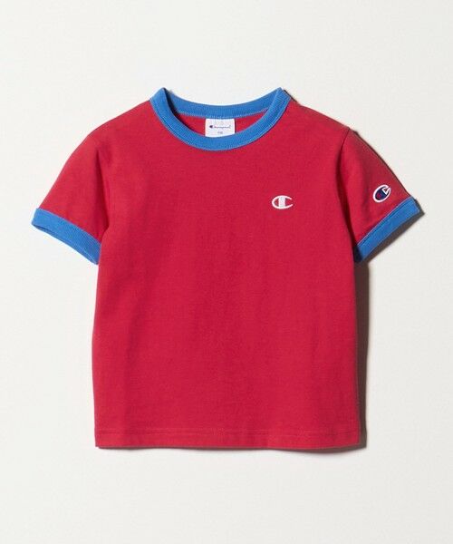 green label relaxing / グリーンレーベル リラクシング カットソー | 【WEB限定】＜Champion＞ショートスリーブ Tシャツ / キッズ  110cm-130cm（RED）
