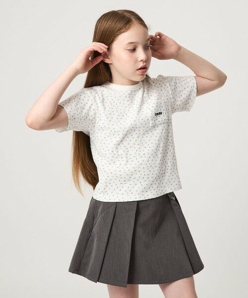 green label relaxing / グリーンレーベル リラクシング カットソー | 【COOL CHIC GIRLS STYLE】小花柄 Tシャツ / キッズ  120cm-160cm | 詳細5