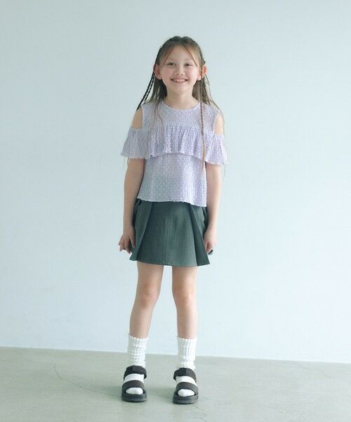 green label relaxing / グリーンレーベル リラクシング ショート・ハーフ・半端丈パンツ | 【COOL CHIC GIRLS STYLE】プリーツ スカパン / キッズ  120cm-160cm | 詳細11