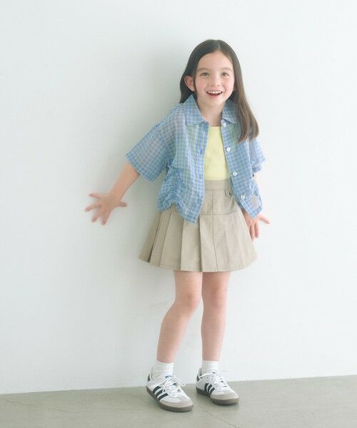 green label relaxing / グリーンレーベル リラクシング ロング・マキシ丈スカート | ツイルプリーツ キュロット スカート / キッズ  100cm-160cm | 詳細1