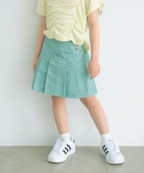 green label relaxing / グリーンレーベル リラクシング ロング・マキシ丈スカート | ツイルプリーツ キュロット スカート / キッズ  100cm-160cm | 詳細14