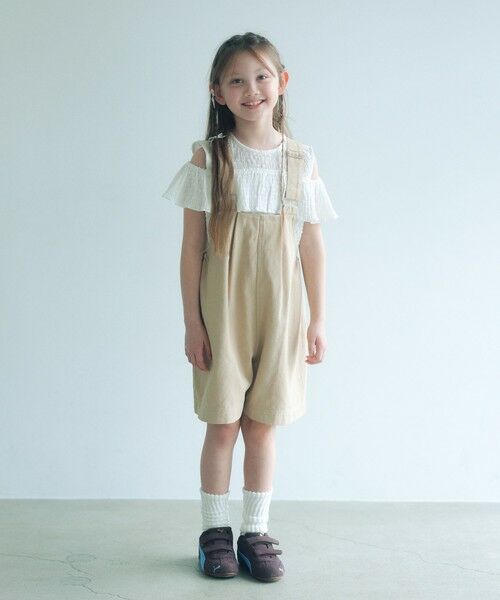 green label relaxing / グリーンレーベル リラクシング サロペット・オールインワン | 【COOL CHIC GIRLS STYLE】サロペット ショーツ / キッズ  120cm-160cm | 詳細3