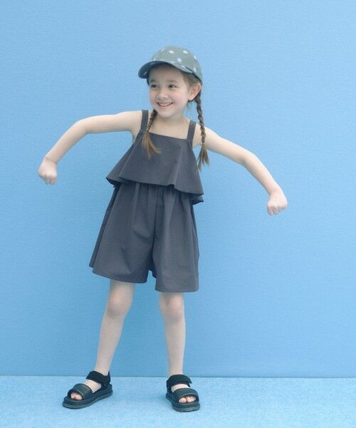 green label relaxing / グリーンレーベル リラクシング サロペット・オールインワン | ラッフルサロペット/ キッズ 120cm-130cm | 詳細12