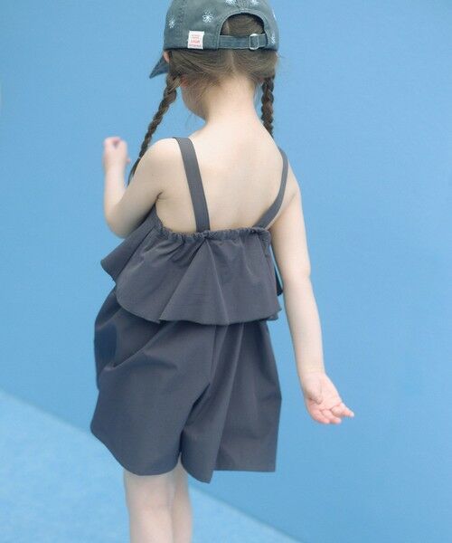 green label relaxing / グリーンレーベル リラクシング サロペット・オールインワン | ラッフルサロペット/ キッズ 120cm-130cm | 詳細13