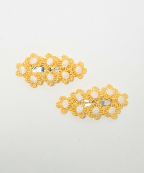 green label relaxing / グリーンレーベル リラクシング ヘアピン | ＜Rockahula Kids＞Crochet Flower ヘアクリップ / キッズ（YELLOW）