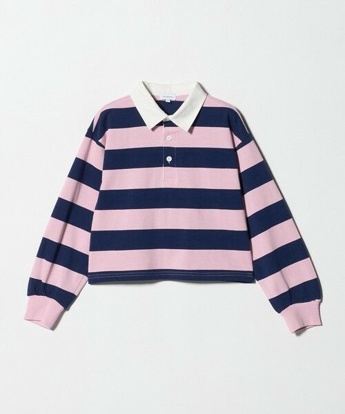 green label relaxing / グリーンレーベル リラクシング カットソー | ショート ラガーシャツ / キッズ  140cm-160cm（LT.PINK）