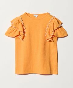 green label relaxing / グリーンレーベル リラクシング カットソー | ショルダースリット フリルTシャツ / キッズ  140cm-160cm