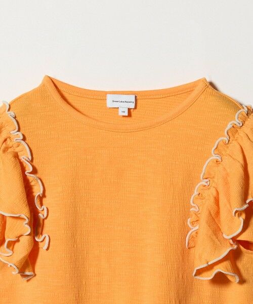 green label relaxing / グリーンレーベル リラクシング カットソー | ショルダースリット フリルTシャツ / キッズ  140cm-160cm | 詳細7