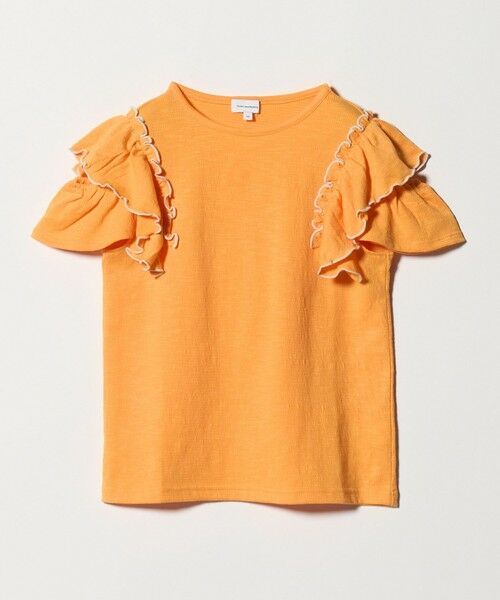 green label relaxing / グリーンレーベル リラクシング カットソー | ショルダースリット フリルTシャツ / キッズ  140cm-160cm（ORANGE）