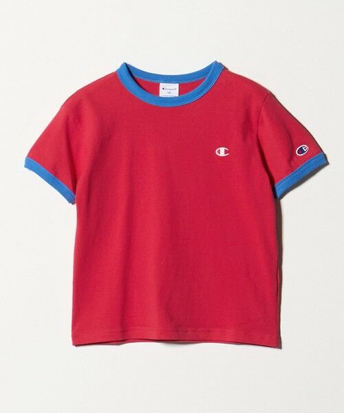 green label relaxing / グリーンレーベル リラクシング カットソー | 【WEB限定】＜Champion＞ショートスリーブ Tシャツ / キッズ  140cm-160cm（RED）