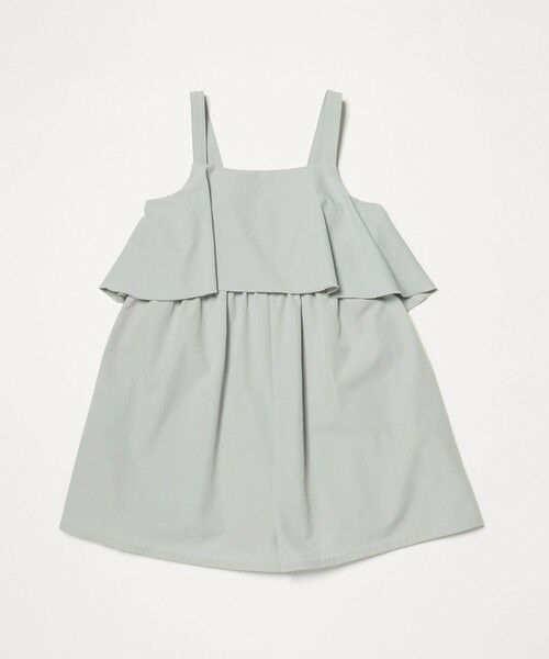 green label relaxing / グリーンレーベル リラクシング サロペット・オールインワン | ラッフルサロペット/ キッズ 140cm-150cm（LT.GRAY）