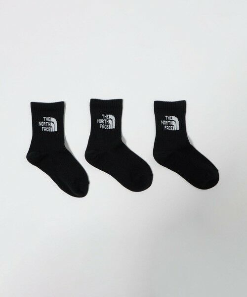 green label relaxing / グリーンレーベル リラクシング ソックス | ＜THE NORTH FACE＞ジャガード ロゴ 3P クルーソックス / キッズ（BLACK）