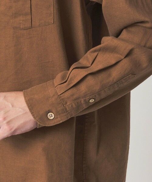 green label relaxing / グリーンレーベル リラクシング シャツ・ブラウス | レーヨン リネン フラップポケット オープンカラー シャツ | 詳細10