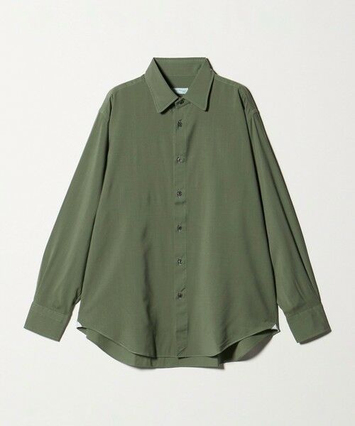 green label relaxing / グリーンレーベル リラクシング シャツ・ブラウス | ＜Errico Formicola＞W レオ LAVATO ワイドカラー シャツ（DK.GREEN）