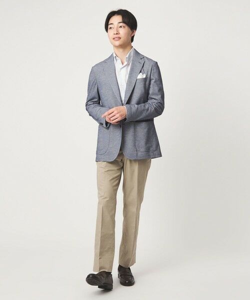 green label relaxing / グリーンレーベル リラクシング スラックス・ドレスパンツ | A+ COOL シャークスキン スタンダード アジャスター NP スラックス -ストレッチ・接触冷感・クリースキープ- | 詳細18