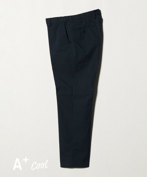 green label relaxing / グリーンレーベル リラクシング スラックス・ドレスパンツ | A+ COOL シャークスキン スタンダード アジャスター NP スラックス -ストレッチ・接触冷感・クリースキープ-（NAVY）