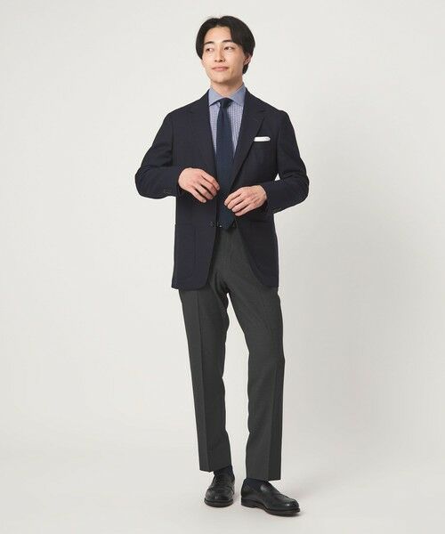 green label relaxing / グリーンレーベル リラクシング スラックス・ドレスパンツ | A+ COOL ポリエステル バーズアイ スタンダード アジャスター NP スラックス -ウォッシャブル・ストレッチ・接触冷感・吸水速乾- | 詳細11