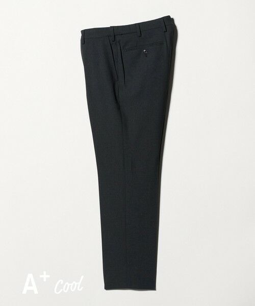 green label relaxing / グリーンレーベル リラクシング スラックス・ドレスパンツ | A+ COOL ポリエステル バーズアイ スタンダード アジャスター NP スラックス -ウォッシャブル・ストレッチ・接触冷感・吸水速乾-（DK.GRAY）