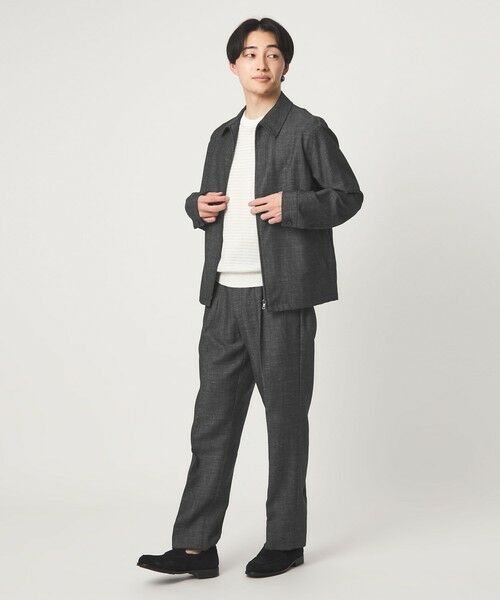 green label relaxing / グリーンレーベル リラクシング スラックス・ドレスパンツ | TW リネン デニムライク 01 ワイド 1プリーツ スラックス セットアップパンツ | 詳細3