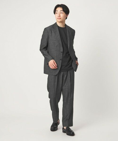 green label relaxing / グリーンレーベル リラクシング スラックス・ドレスパンツ | TW リネン デニムライク 01 ワイド 1プリーツ スラックス セットアップパンツ | 詳細4