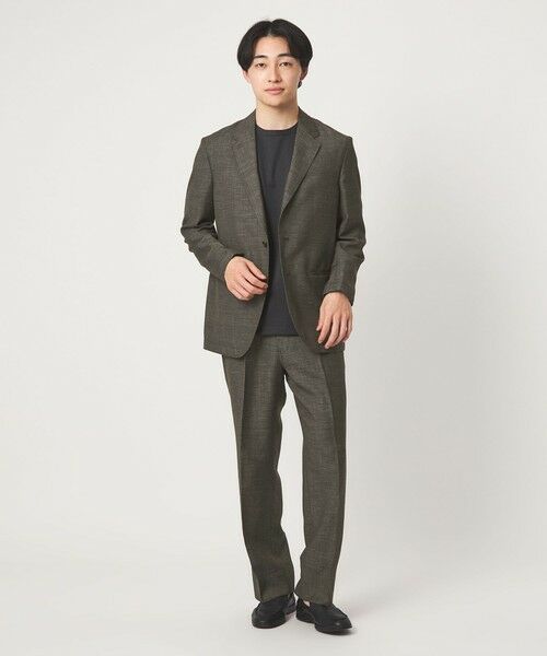 green label relaxing / グリーンレーベル リラクシング スラックス・ドレスパンツ | TW リネン デニムライク 01 ワイド 1プリーツ スラックス セットアップパンツ | 詳細13