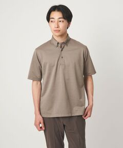 green label relaxing / グリーンレーベル リラクシング ポロシャツ | コットン ポリエステル ジャカード ナロー ボタンダウン ポロシャツ