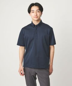コットン ポリエステル ジャカード ナロー ボタンダウン ポロシャツ