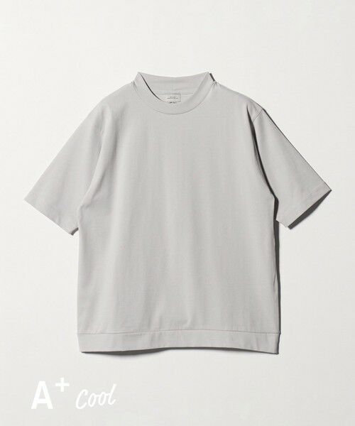 green label relaxing / グリーンレーベル リラクシング Tシャツ | A+ COOL ビズ クルーネック カットソー Tシャツ -接触冷感・吸水速乾-（LT.GRAY）