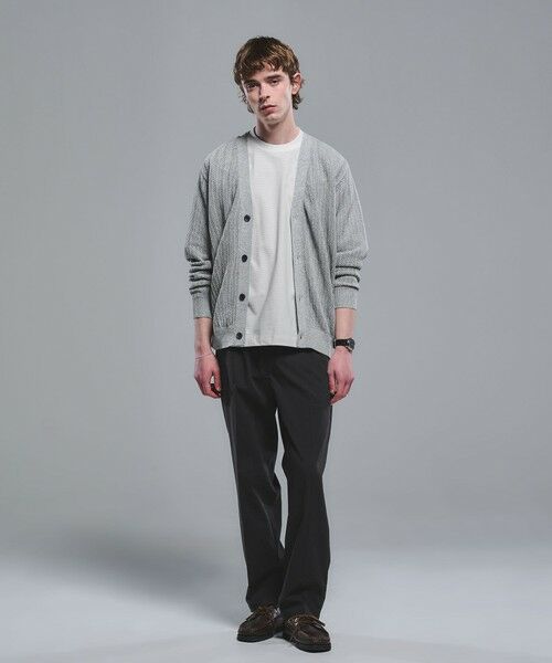 green label relaxing / グリーンレーベル リラクシング Tシャツ | A+ COOL ミジンボーダー ビズ クルーネック カットソー Tシャツ -接触冷感・吸水速乾- | 詳細2