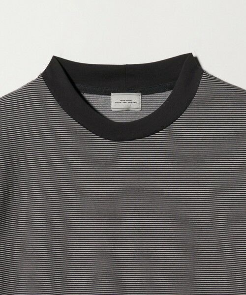 green label relaxing / グリーンレーベル リラクシング Tシャツ | A+ COOL ミジンボーダー ビズ クルーネック カットソー Tシャツ -接触冷感・吸水速乾- | 詳細7
