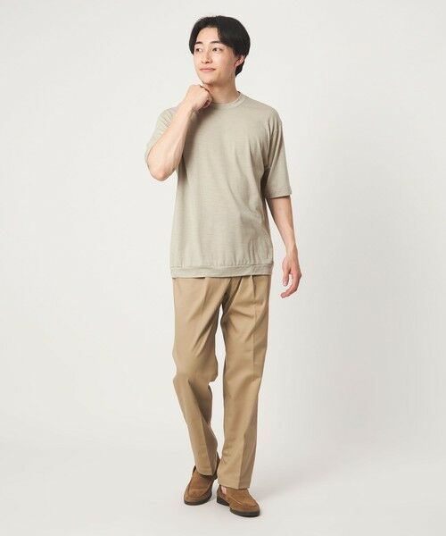green label relaxing / グリーンレーベル リラクシング Tシャツ | ウールナイロン テーラード クルーネック Tシャツ ウールT | 詳細1