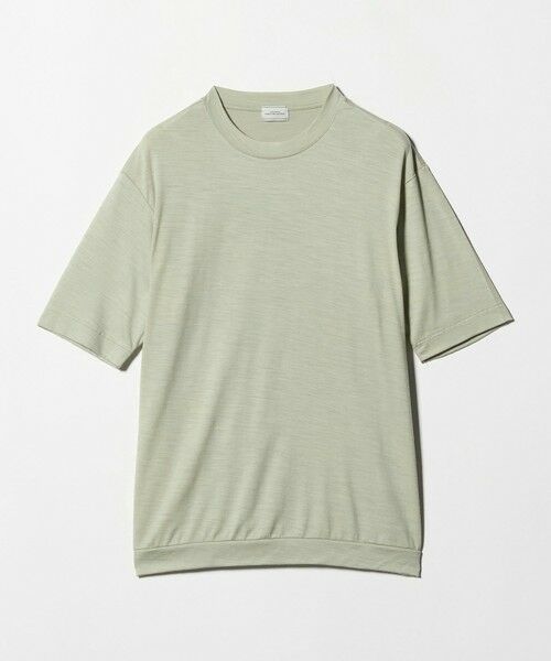 green label relaxing / グリーンレーベル リラクシング Tシャツ | ウールナイロン テーラード クルーネック Tシャツ ウールT（BEIGE）