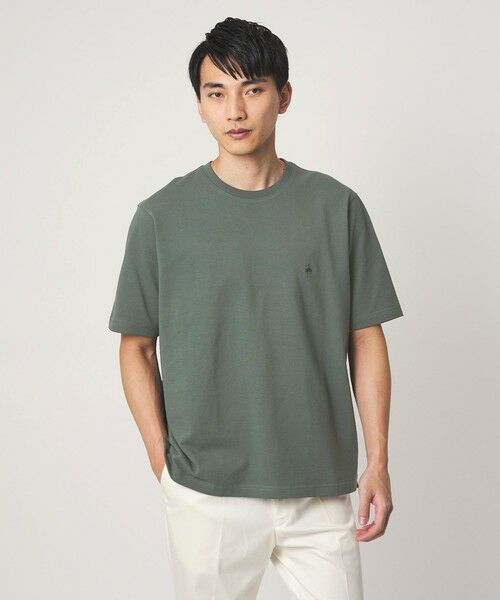 green label relaxing / グリーンレーベル リラクシング Tシャツ | 【別注】＜Brooks Brothers＞GLR カノコ クルーネック Tシャツ（OLIVE）