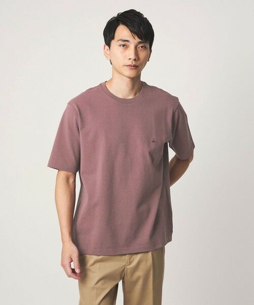 green label relaxing / グリーンレーベル リラクシング Tシャツ | 【別注】＜Brooks Brothers＞GLR カノコ クルーネック Tシャツ（PURPLE）