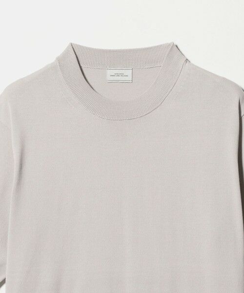 green label relaxing / グリーンレーベル リラクシング ニット・セーター | MTB コットン ハイゲージ モックネック ニット Tシャツ | 詳細3