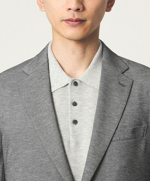 green label relaxing / グリーンレーベル リラクシング テーラードジャケット | ポリエステル ジャージ カノコ 2B ジャケット -ウォッシャブル・ストレッチ・吸水速乾- | 詳細5