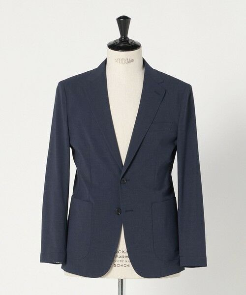 green label relaxing / グリーンレーベル リラクシング テーラードジャケット | A+ ポリエステル ピンヘッド 2B スタンダード 2P セットアップジャケット -ウォッシャブル・ストレッチ・撥水-（NAVY）