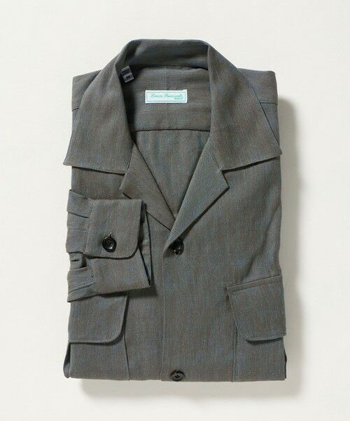 green label relaxing / グリーンレーベル リラクシング その他アウター | ＜Errico Formicola＞L/C ヘリンボーン GERARDO シャツ羽織 シャツアウター | 詳細1