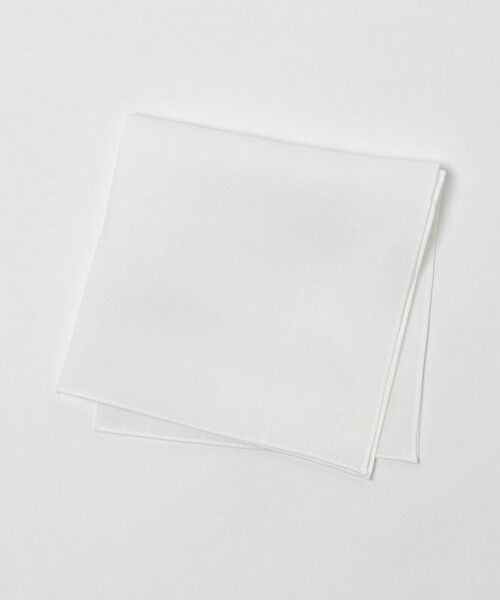 green label relaxing / グリーンレーベル リラクシング その他小物 | 麻 30×30 ポケットチーフ（WHITE）