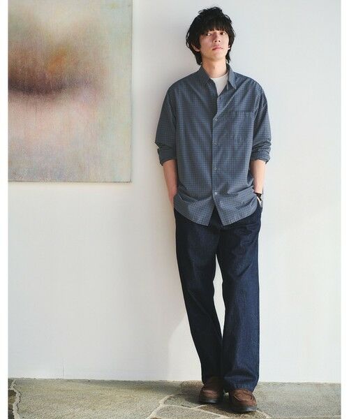 green label relaxing / グリーンレーベル リラクシング シャツ・ブラウス | ナイロン コットン チェック ジャストルーズ 長袖 シャツ | 詳細1