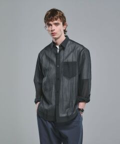 green label relaxing / グリーンレーベル リラクシング シャツ・ブラウス | ナイロン シアー リップストップ 長袖 ジャストルーズ シャツ