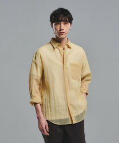 green label relaxing / グリーンレーベル リラクシング シャツ・ブラウス | ナイロン シアー リップストップ 長袖 ジャストルーズ シャツ